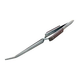 Tweezers Soldering Self Closing Fiber Grip Cross Locking 6-1/2" Bent