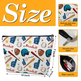 Ythuil Baseball Gifts Makeup Bag for Granddaughter, Gifts for Baseball Lovers Team Player Coach Mum Mother, Sports Stuff Purse, Pouch Snack Cosmetic Toiletry Bag