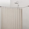 Crkmire Corner Shower Curtain Rod, Brushed Nickel [39"-69"] x [55"-85"]