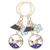 CALLARON Keychain Ring, Mt. Fuji Cherry Blossom Amulet, Stylish, Set