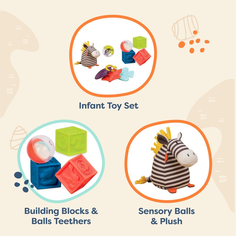 B. toys - Sensory Baby Play Set - Building Blocks,