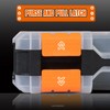 Jack Boss Tool Box with Transparent Lid, Double Side 34-Compartments