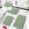 OLANLY Toilet Rugs U-Shaped 24x20, Extra Soft Absorbent Chenille Contour