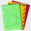 YunBey Pack of 12 A4 Document Wallets Coloured Plastic Document