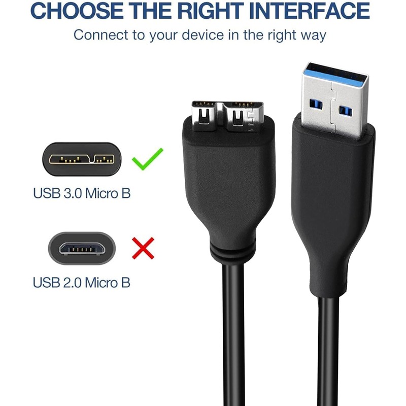 SaiTech IT 3 Feet USB 3.0 Cable A to Micro