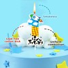 Cartoon Story Birthday Candle Blue Sky White Cloud Rocket Candle