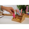 Wedo 61507 Butler bamboo, 3 compartments, pens insert, dimensions 15.4