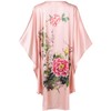 Ledamon Women's 100% Silk Short Robe Bathrobe Nightgown Sleepwear Pajama
