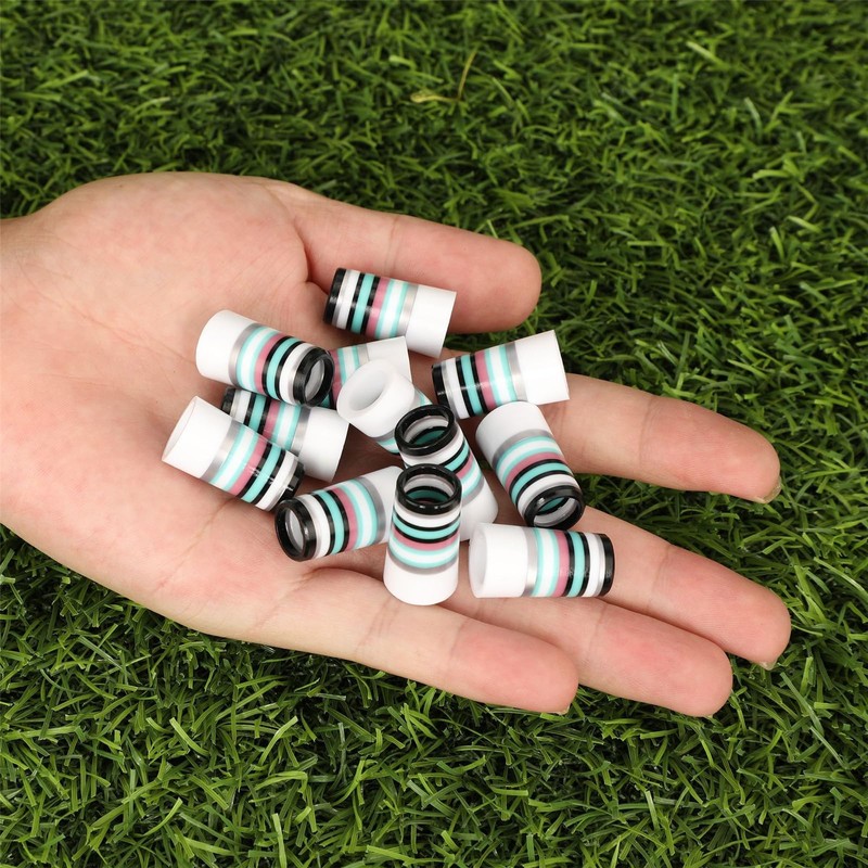 KAKASEA 10 Pcs Golf Ferrules,Golfing Club Ferrules Colorful Golfing Iron