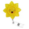 Celokiy Glitter Summer Badge Reel, Retractable ID Holder Clip for Teacher Nurse