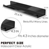 YMVV 23.6 Inches Black Clear Acrylic Wall Mounted Floating Shelves,Kids