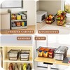 ANJUBAN Enhanced Leak-Proof Bottom - Freezer Organizer Bins ，6 Pack