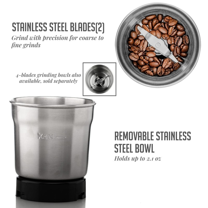 OVENTE Electric Coffee Grinder, 200W Powerful Coffee Bean & Spice