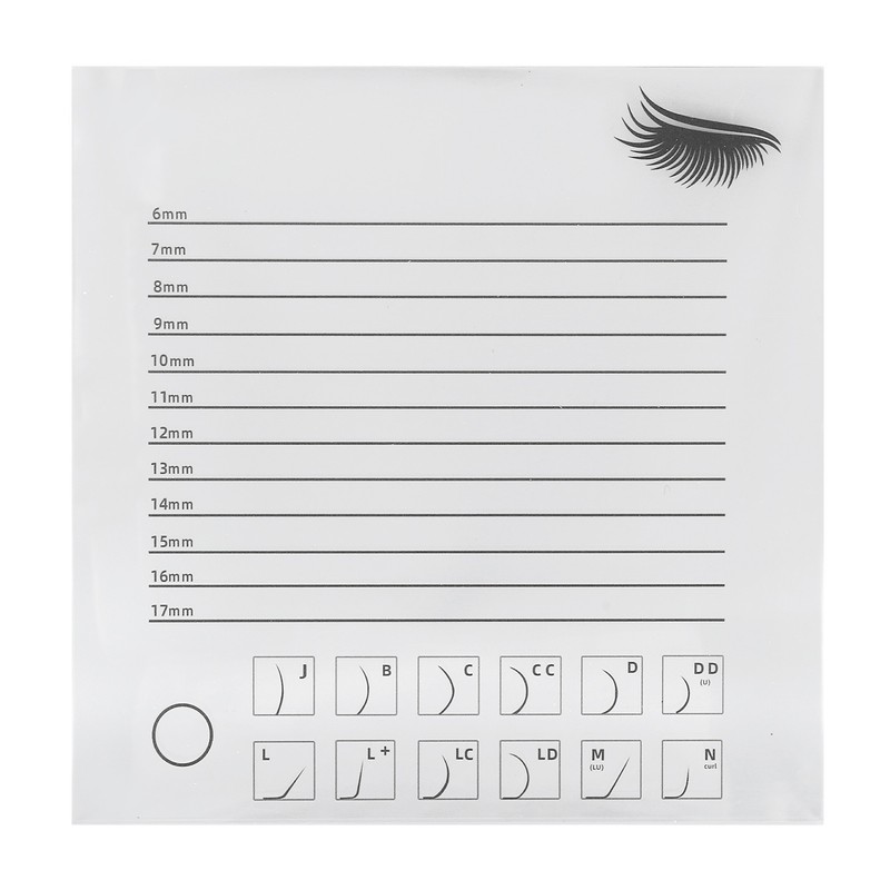 20x20cm Eyelash Extension Plastic Tray Clear Scale Transparency Eyelash Extension
