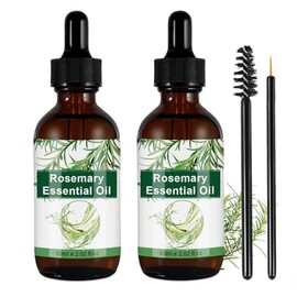 2PCS Aceite de Romero 60ml Cuidado Cabello Cejas Pestañas Barba Piel