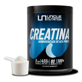 Unique nutrition creatina monohidratada pura 450g 90 serv