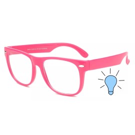 owl KIDS BLUE LIGHT GLASSES PINK ANTI BLUE RAY CLEAR LENS GAMING COMPUTER W/TESTER