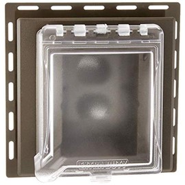 TayMac MR420CZ 1-Gang Recessed Enclosure Extra Duty, 6-in-1 Nonmetallic Weatherproof in-Use Cover, Horizontal/Vertical, Bronze