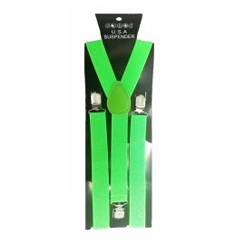 Coool U.S.A. Adult Unisex Green Retro-Inspired Fashion Costume Fancy Dress Up Suit Suspenders