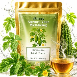WOTIHA Cerasee Tea 67g/2.36oz - Natural Dried Bitter Melon Leaves, Wildcrafted Herbal Tea, Resealable Fresh Pouch