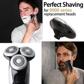 FRASAM SH90 Shaver Replacement Whole Heads for Philip Norelcos Shaver 9000 Series, 9000 Replacement Head Compatible with S9531 S9721/84 S9511 S8950 S8980/12 S9311/21…