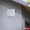 SOTECH Aluminium Lüftungsgitter 125 x 125 mm Edelstahloptik mit Insektenschutz