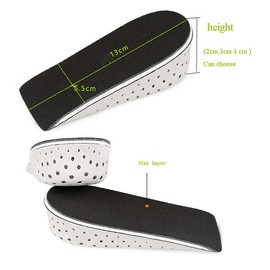 AIMALL Unisex Height Increase Insoles Heel Lift Inserts – 0.8", 1.2", 1.6" (2CM, 3CM, 4CM) Shoe Pads for Men & Women, Comfortable & Invisible Elevator Cushion for Taller Look, Non-Slip & Foldable
