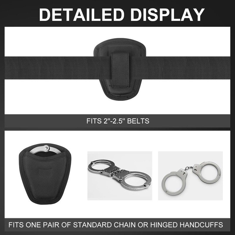 Handcuff Case, 1680D Oxford Cloth Open Top Cuff Pouch Tactical