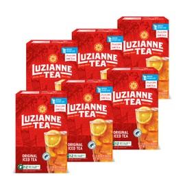 Luzianne Unsweetened Iced Tea Single Serve Pods, 12ct Box (Pack of 6)