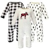 Hudson Baby Unisex Baby Cotton Coveralls Moose, 0-3 Months