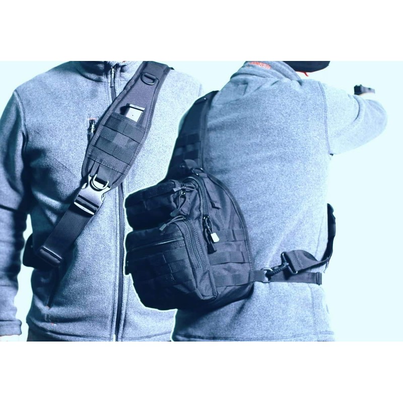 Coolton Tactical Sling Bag, Shoulder Army Molle Daypack, Hiking Hunting