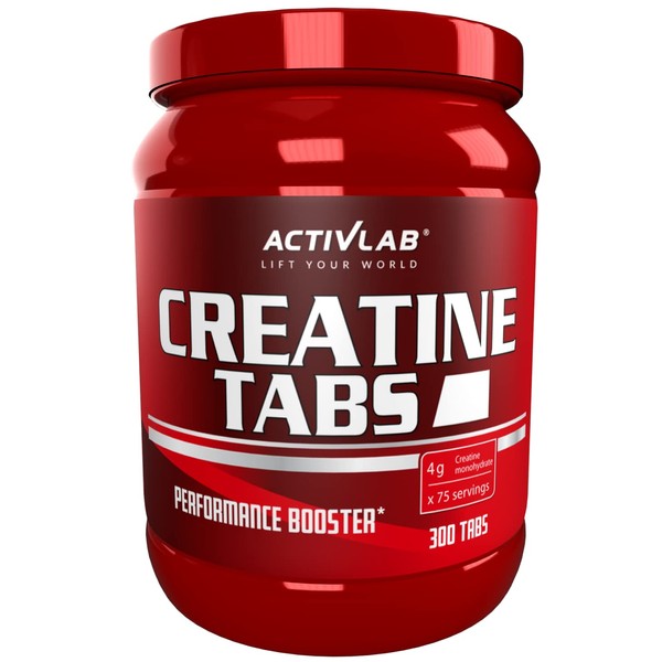 Activlab Creatine Tabs, Creatine Monohydrate 4000 mg, 300 Tablets, Pomegranate Flavour, Bodybuilding, Fitness, Cross Fit, Weightlifting, Powerlifting, 3x Laboratory Tested