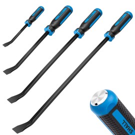 SHALL 4-Piece Pry Bar Set, 8", 12", 18", 24" Pry Bars with Angled Tips