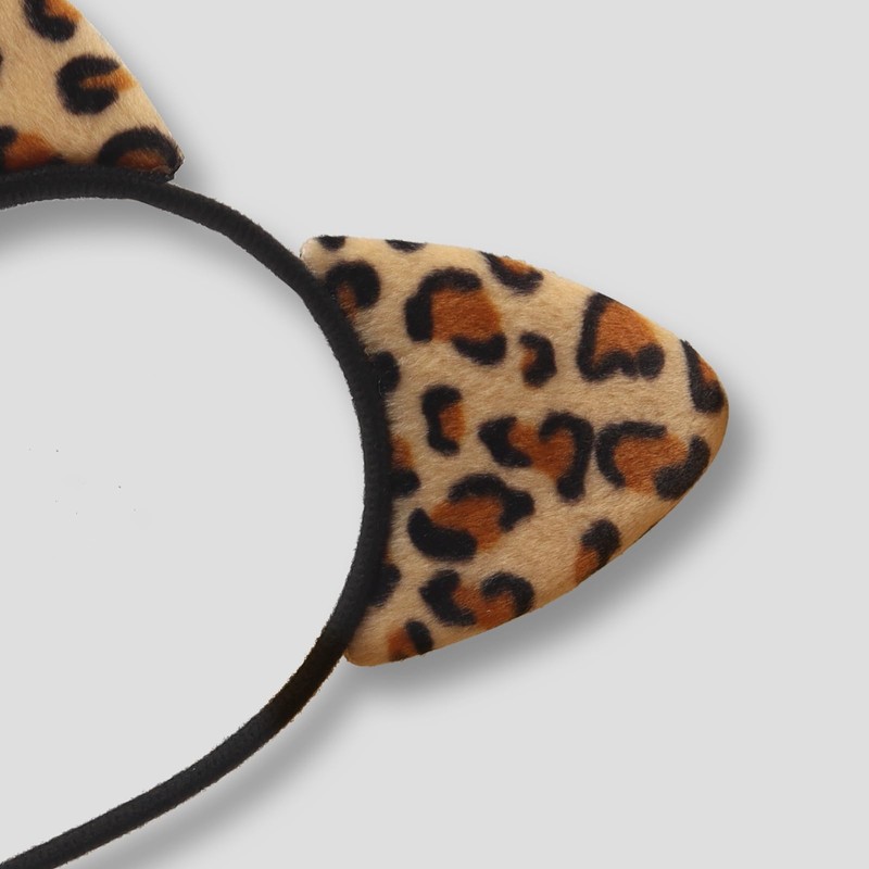 Paxrmuky Leopard Ears, Headband Leopard Dress Costume Accessory, Fancy Dress,