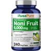 NusaPure Noni Fruit 6,000mg 240 Vegetarian caps (Extract 20:1, Non-GMO,