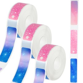 Giantree 3 Rolls Label Maker Tape, 12mm x 40mm Thermal Label Printing Paper Household Storage Labels Self-Adhesive Label Tape Compatible with D30 Portable Label Printer Tapes for Office (Starry Sky)