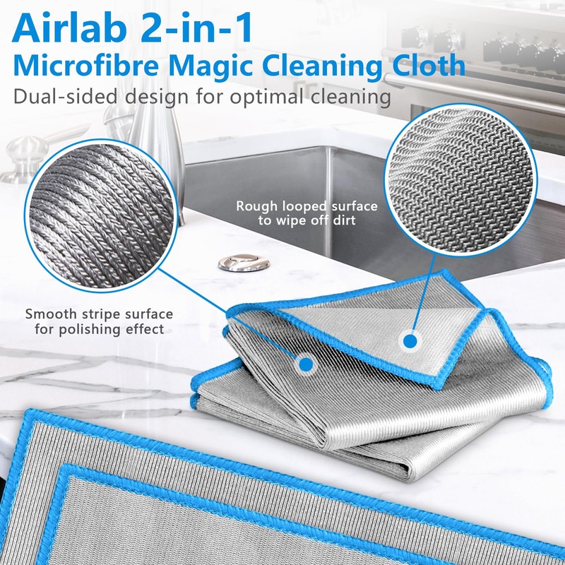 Glass Polishing Cloth Streak Free Miracle Microfiber Cleaning Cloth Lint
