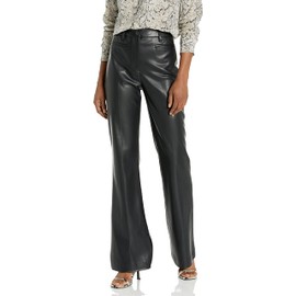 Rebecca Taylor Women's Vegan Leather Trousers, Black, 6