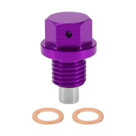 RATCHROLL 1 Set Universal Oil Drain Plug Anti Leakage Oil Pan Drain Bolt Screw Thread Repair with Gasket Magnetic Purple Aluminum Alloy Copper M12x1.5