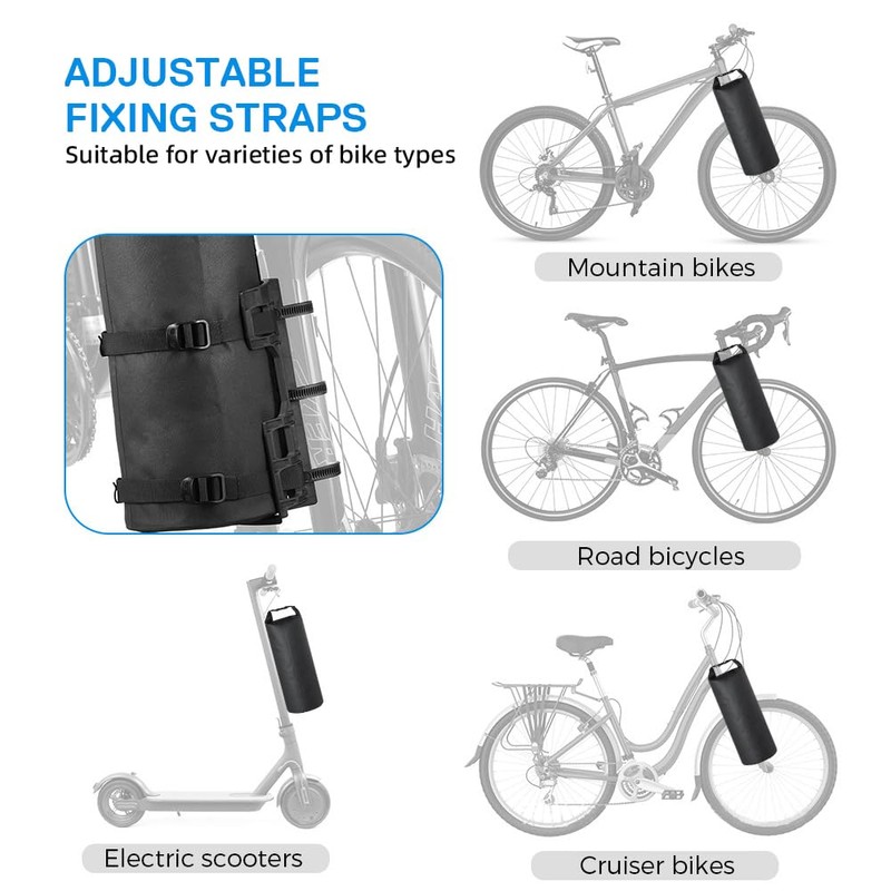 Lixada 3L/7L Bicycle Fork Bag, Waterproof Rolltop Dry Bag, Bicycle