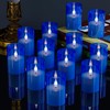 VIODAIM 12Pack Flickering Flameless LED Candles with Timer, Battery Powered