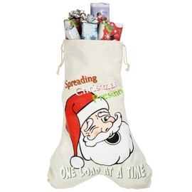 Tree Buddees Stocking Canvas Bag - Funny Christmas Bags for Gifts - Santa's Sack