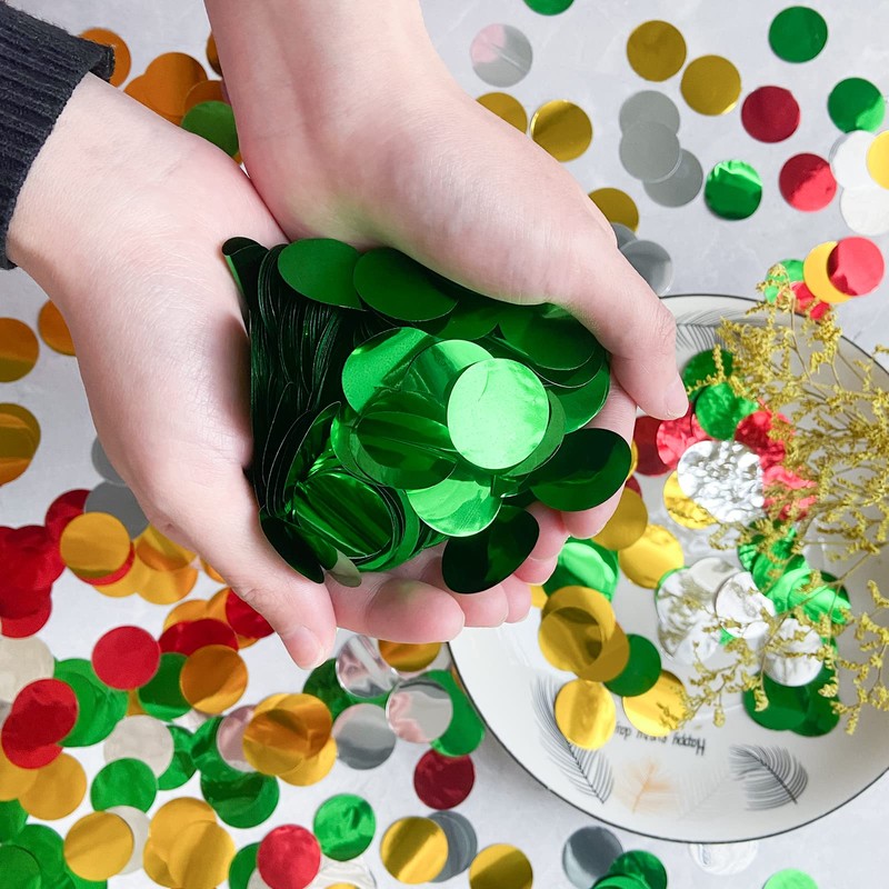 Green Confetti 5000 Pieces 1 Inch Table Confetti Glitter Dots