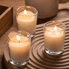 Housecret 48 Pack Warm White Unscented Clear Glass Filled Votive