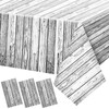 Wood Grain Tablecloth Plastic White Wooden Tablecloths Rustic Rectangular Table