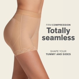 Leonisa Short Levanta Glúteos con Control Fuerte - Panty Faja Moldeadora Tipo Shorts para Mujer