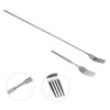 Stainless Steel Dinner Fork, Food-Grade BBQ Forks Silverware, Telescopic Extendable
