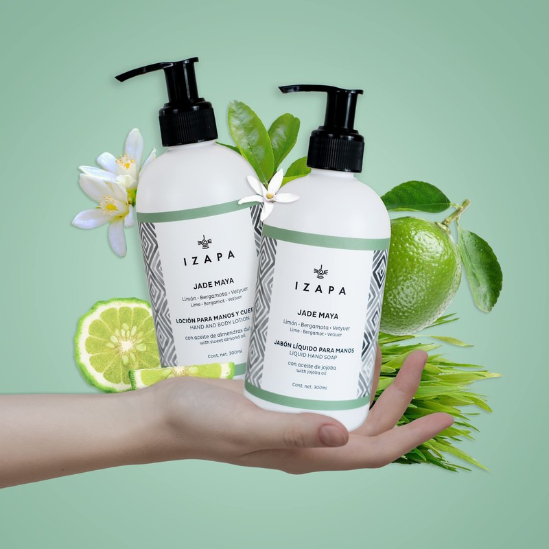 IZAPA Jade Maya Jabón Líquido para Manos 300ml con Aceite