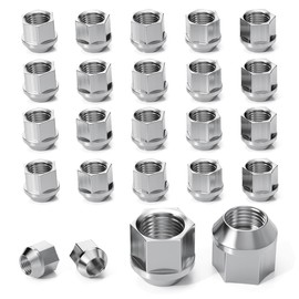 YONGSHENGONE 24 PCS M14x2.0 Wheel Lug Nuts, Open End Cone Seat Bulge Acorn Lug Nut One-Piece lugnuts 0.83" (21mm) Long, 0.87" (22mm) Width, 3/4" (19mm) Hex, Chrome