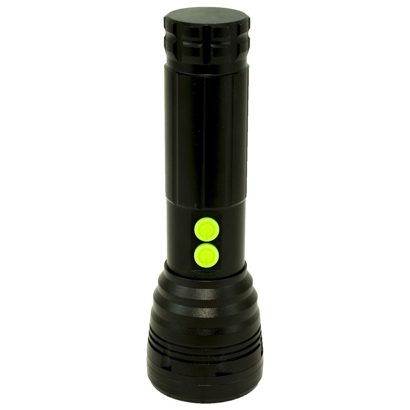 Aluminum Flashlight w/Dual Buttons; 400 Combined Lumens